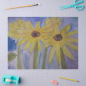 Geel zonnebloemppapier tissuepapier (Craft)