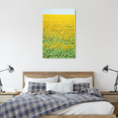 Geel zonnebloemveld canvas afdruk (Insitu (Slaapkamer))