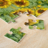 Geel zonnebloemveld legpuzzel (Zijkant)