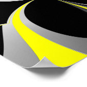 Geel zwart, Abstract Poster (Hoek)