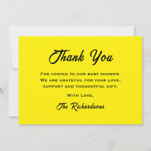 Geel Zwart Baby shower Mama Om Cool Stijlvol Te Zi Bedankkaart