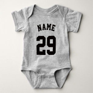 Geel & zwart Baby   Sporttrui ontwerp Romper