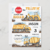 Geel & Zwart Bouwjaar Uitnodiging (Voorkant)