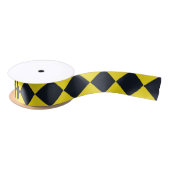 Geel Zwart Checker Diamant Patroon Lint (Spoel)