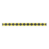 Geel Zwart Checker Diamant Patroon Lint (Voorkant)