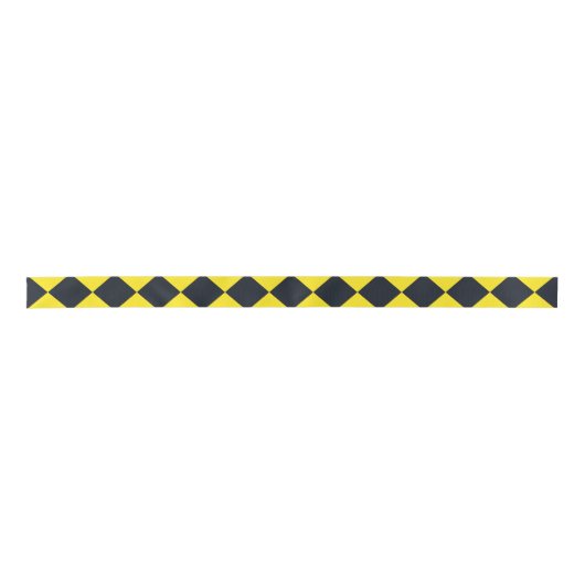 Geel Zwart Checker Diamant Patroon Lint (Voorkant)