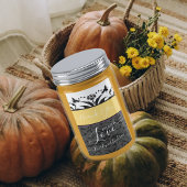 Geel, zwart en grijs Bumble Bee Floral Damask Etiket