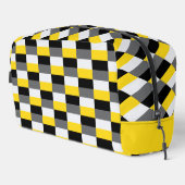 Geel, zwart en grijs kleurencombinatie toilettasje (Rechterhoek)