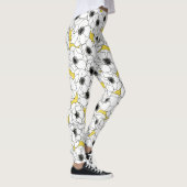 Geel, zwart en wit annemonventilator leggings (Rechts)