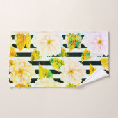 Geel, zwart en wit, stripset handdoeken (Handdoek)