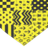 Geel Zwart Gemengde Patchwork Ontwerp Patchwork Tafelkleed (Gekanteld)
