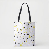Geel & Zwart Geometrisch Patroon Gepersonaliseerde Tote Bag (Voorkant)