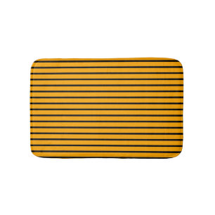 Geel Zwart Gestreept Chic Modern Verticale Lijnen Badmat