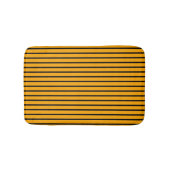 Geel zwart gestreepte chique moderne verticale lij badmat (Voorkant)