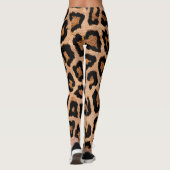 Geel Zwart Leopard Dierenprint Leggings (Achterkant)