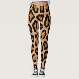 Geel Zwart Leopard Dierenprint Leggings