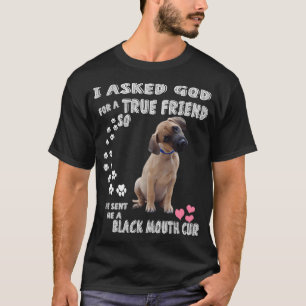 Geel Zwart Mond Hond Zuid Zwart Mond Cur T-shirt