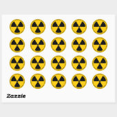 Geel & Zwart Radiation Warning Sticker (Vel)
