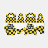 Geel zwart retro een gelukkige kerel 1e verjaardag bedankdoosjes (Uitgevouwen)