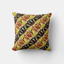 Geel Zwart Roest Gehellende Kleine Tegels Abstract