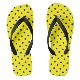 Geel & Zwart Stippen Slippers Teenslippers
