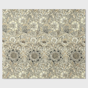 geel zwart William Morris's Corncockle Cadeaupapier