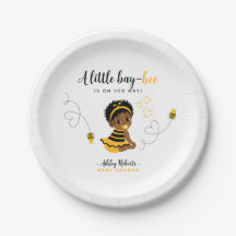 Geel Zwarte Afro-Amerikaanse Bij Baby Shower
