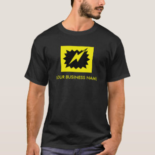 Geel zwarte bliksemvolt aanpasbare jongens t-shirt