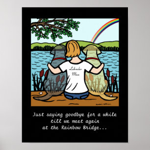 Geel & Zwarte Labradorengelen en Moeder 3 Poster