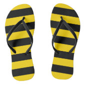 Geel/Zwarte Strepen Teenslippers (Voetbed)