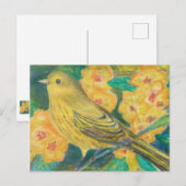 Geel zwoerd rozen Waterverf Briefkaart (Voorkant / Achterkant)