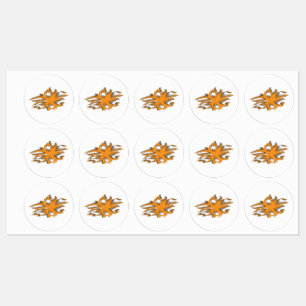 Geelachtig Sinaasappel, orang geel decoratief Labels