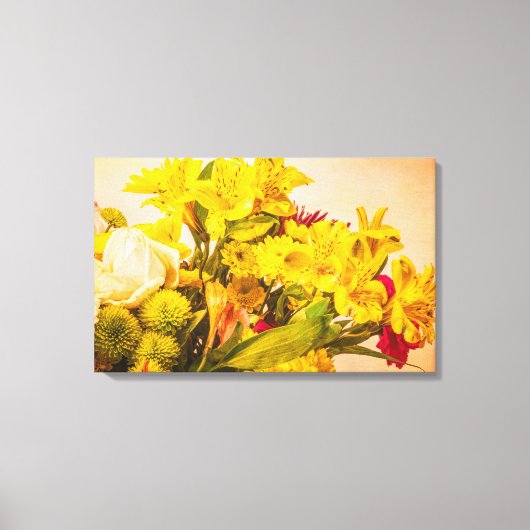 geelbloemen canvas afdruk (Voorkant)