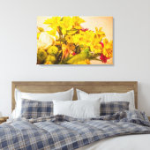 geelbloemen canvas afdruk (Insitu (Slaapkamer))