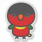 Geelborstlori Sticker (Voorkant)
