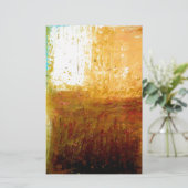 Geelbruin Abstract Briefpapier (Staand voorkant)