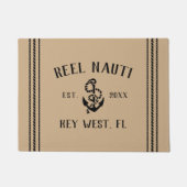 Geelbruin | Robuuste anchor Persoonlijke naam boot Deurmat (Voorkant)