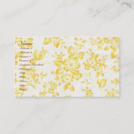  geelbruin visitekaartje (Voorkant)