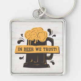 Geelbruine retro sleutelhanger