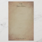 Geelgekleurd Papier Monogram & Aangepaste Naam (Voorkant)