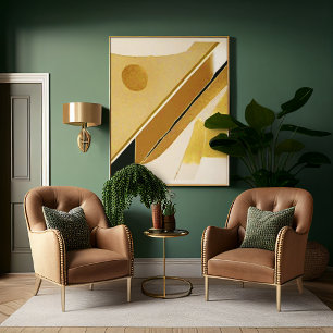 Geelgoud minimalistisch modern Abstract Perfect Poster