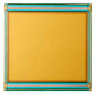 geelgouden kleur, caleidoscoop frame, tegeltje