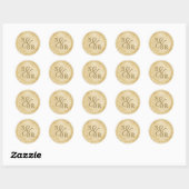 Geelgouden kleur wax seal sticker met initialen (Vel)
