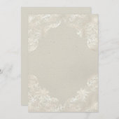 Geelgrijze vintage vergulde witte blanco kaart (Voorkant / Achterkant)