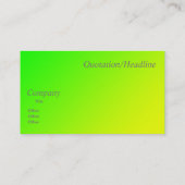 geelgroen gradiënt visitekaartje (Achterkant)