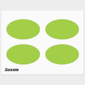 Geelgroen Ovale Sticker (Vel)