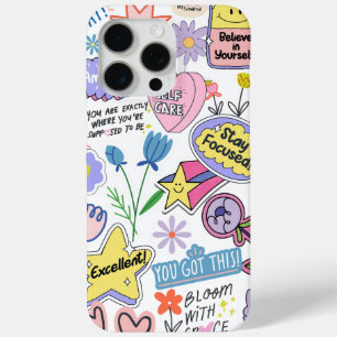 Geelgroene heldere vreedzame bewustzijns telefoonh iPhone 15 pro max hoesje