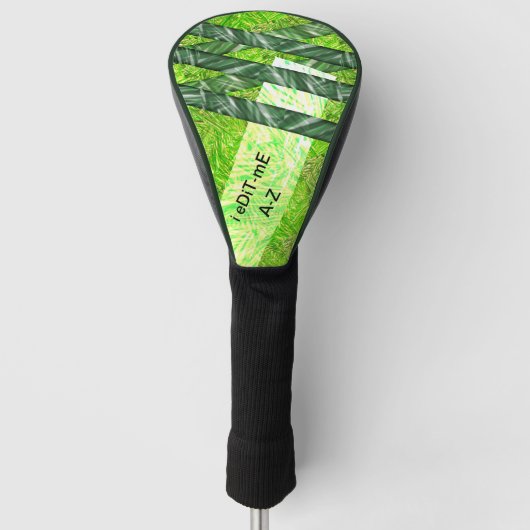Geelgroene krassen, sporen, bamboebladeren? golfheadcover (Voorkant)