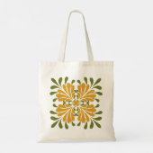 Geelgroene Mandala Tote Bag (Achterkant)