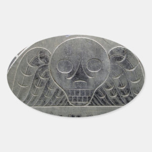 geellijm met dodelijke afloop ovale sticker